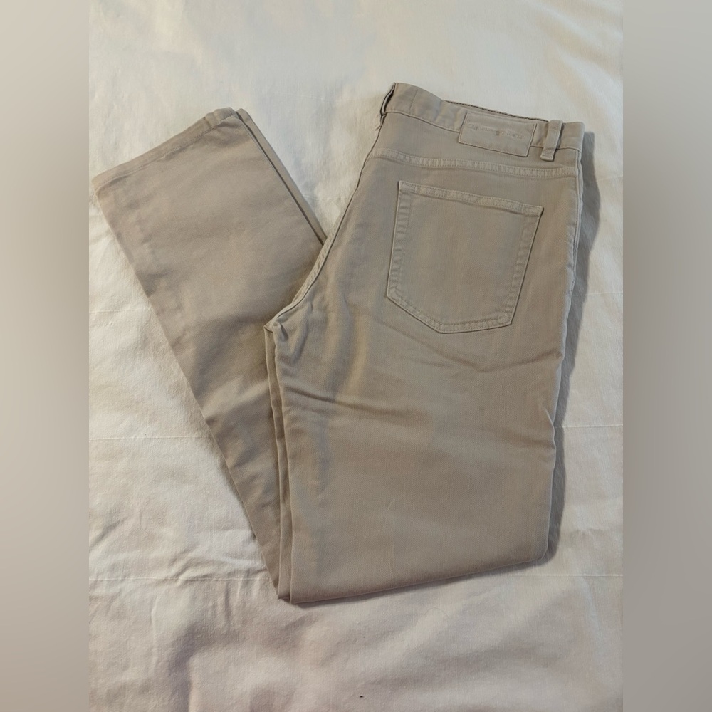 Ermenegildo Zegna Cream Denim Pants